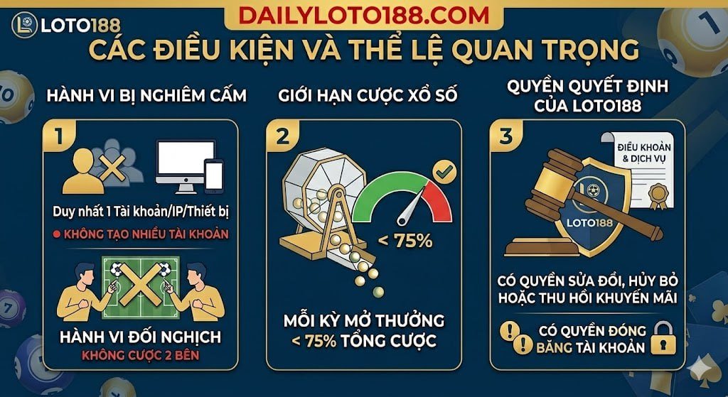 dieu kien va the le tham du khuyen mai loto188 1